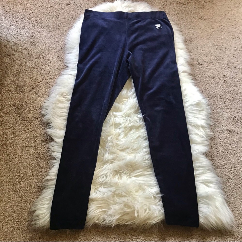 🎄FILA Blue Velvet Plush Leggings